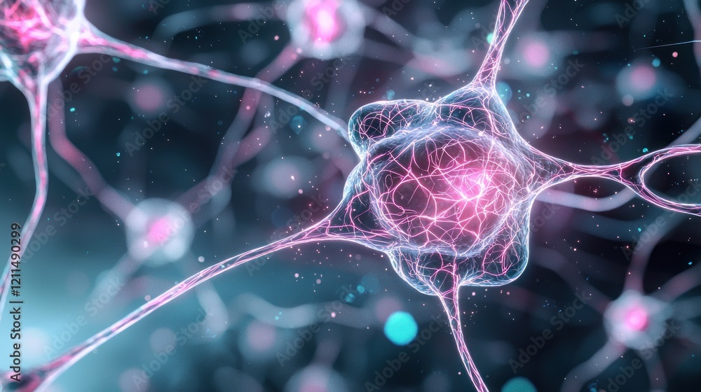 Aufkleber neural network microscopic view
