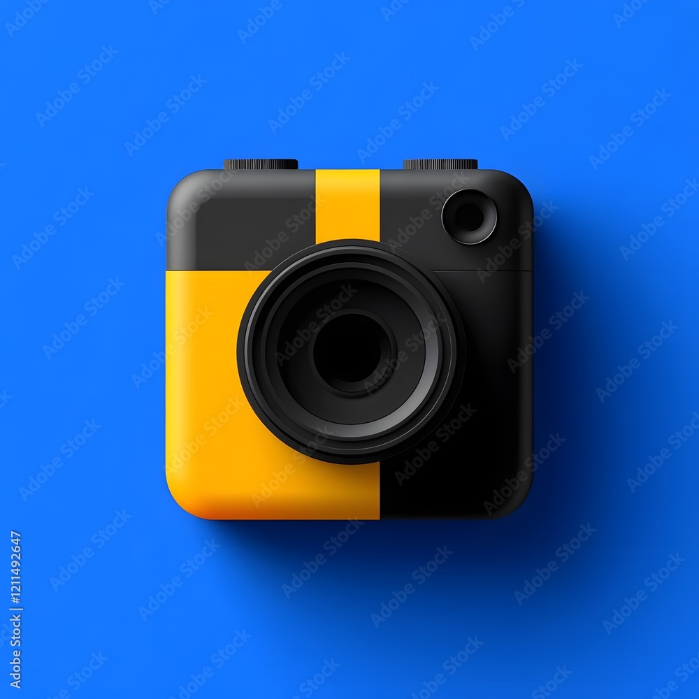 Poster bold and vibrant icon with gradient background and clean rounded design