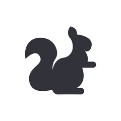 Squirrel solid icons, minimalist vector illustration ,simple transparent graphic element .Isolated on white background