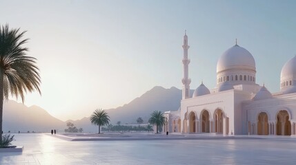 Naklejka premium Serene Mosque Sunrise