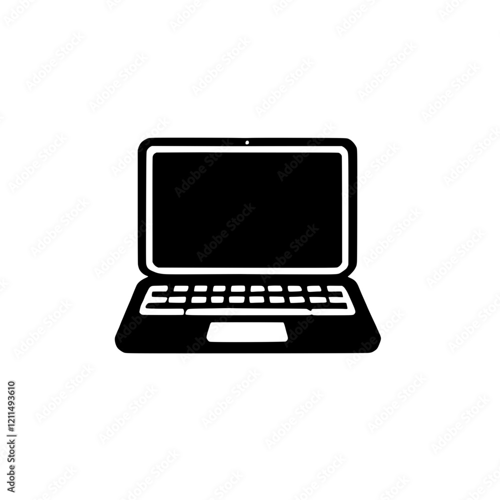 Poster laptop icon: a simple yet powerful icon representing a laptop, capturing the essence of digital conn