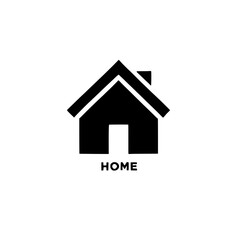 Home Icon: A simple yet powerful icon depicting a house with a door and a roof. It symbolizes the concept of home, providing a clean and minimal design for use in website, mobile app.