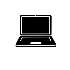 Laptop Icon: A simple, yet sleek black laptop icon, ideal for website design, app interfaces, or presentations. The clean design makes it versatile and easily adaptable to any style.