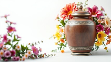 Pet Urn Memorial Bouquet  Beautiful AI Art