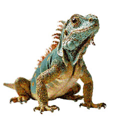 Fototapeta premium Detailed Iguana Reptile Illustration Vector Isolated on White Background