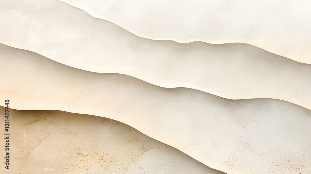 Aufkleber abstract texture of soft cream waves on a light background surface