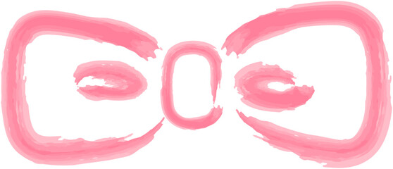 水彩で描いたリボンのアイコン