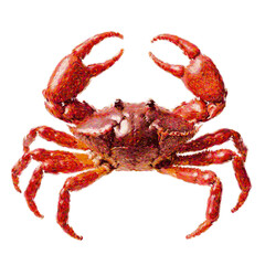 Red Crab Illustration Vector, Isolated, Crustacean, Seafood, Ocean, marine