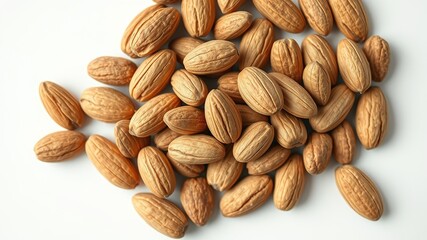 Obraz premium Raw Almonds: Exquisite Top-Down Photography
