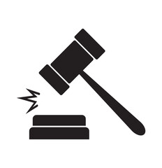Gavel icon vector isolated on white background. Hammer icon vector. Judge Gavel Auction Icon Vector. Bid