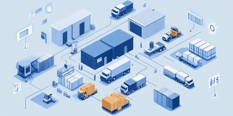 Obraz premium Logistics chain, Generative AI