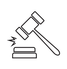 Gavel icon vector isolated on white background. Hammer icon vector. Judge Gavel Auction Icon Vector. Bid