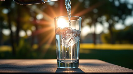 Refreshing Hydration - Outdoor Water Glass - Sunlight Beauty