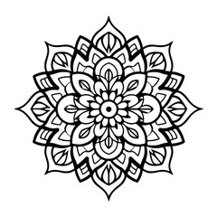 Best ornamental flower mandala coloring pages 