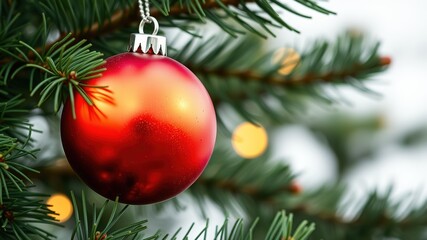 Sparkling Christmas Tree Ornament Close-up