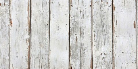 Naklejka premium Worn wooden texture background with gray and white paint, vertical planks with distressed edges, displaying rustic charm and vintage appeal.