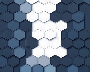 Vector illustration of hexagons pattern. Geometric abstract background with simple hexagonal elements. Creative idea for medical, technology or science design. Generative Ai