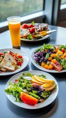 A student cafeteria implementing sustainable practices for a healthier campus community and eco-friendly dining.