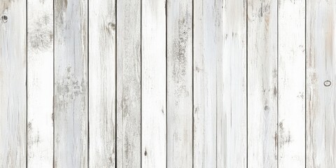 Naklejka premium Weathered white wood texture featuring vertical planks with a rustic aged appearance and subtle gray tones, ideal for backgrounds or designs.