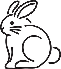 Silhouette vector EPS of an Easter bunny, ideal for spring, Easter decorations, greeting cards, and festive designs. High-quality and customizable.