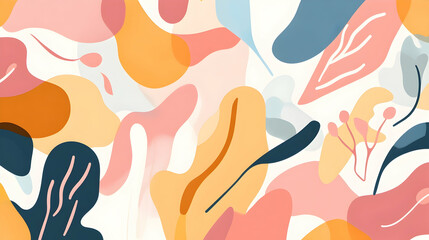 Naklejka premium Abstract pastel floral pattern design for website background