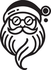 Silhouette vector EPS of Santa Claus, perfect for Christmas decorations, festive designs, greeting cards, and holiday projects. High-quality and customizable.