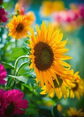Obraz premium sunflowers in the garden