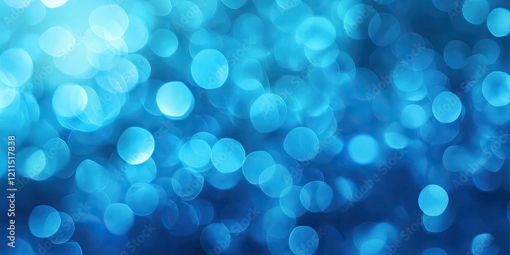 Poster defocused blue bokeh background with a smooth gradient transition from light to dark shades of blue 