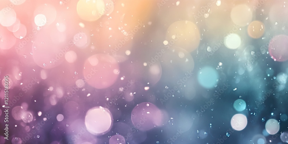 Poster soft bokeh background with warm pastel colors in pink blue and violet creating a dreamy texture with