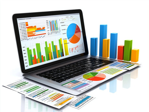A colorful and creative depiction of financial performance and business growth