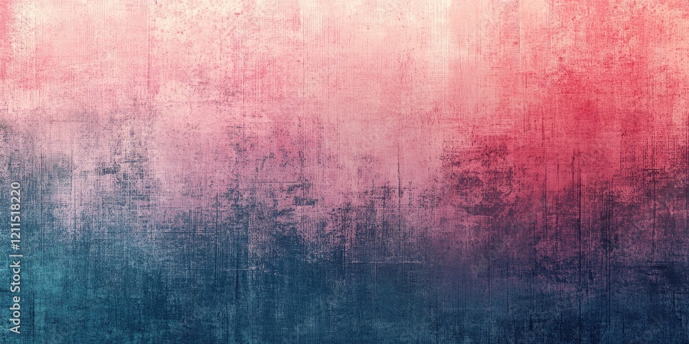 Aufkleber abstract panoramic grunge texture with a gradient transition from soft pink to deep blue showcasing 
