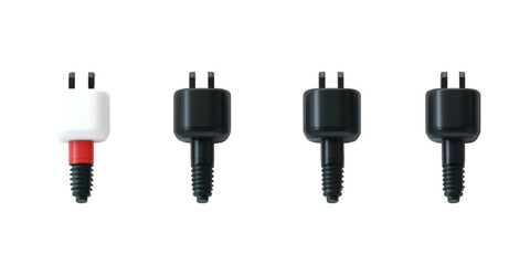 Wire and Pin Isolated on Transparent White Background