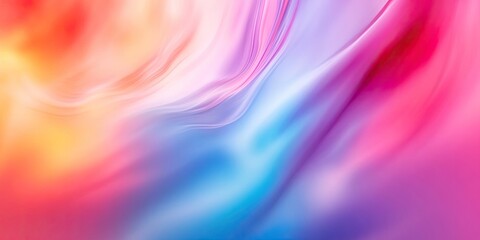 Obraz premium Colorful abstract background with vibrant pink, orange, and blue swirls blending smoothly, creating a dreamy and modern design element.