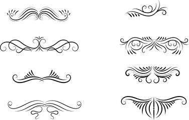 Invite Ornamental curls, swirls divider and filigree ornaments vector design collection for wedding invitation and calligraphy decoration.