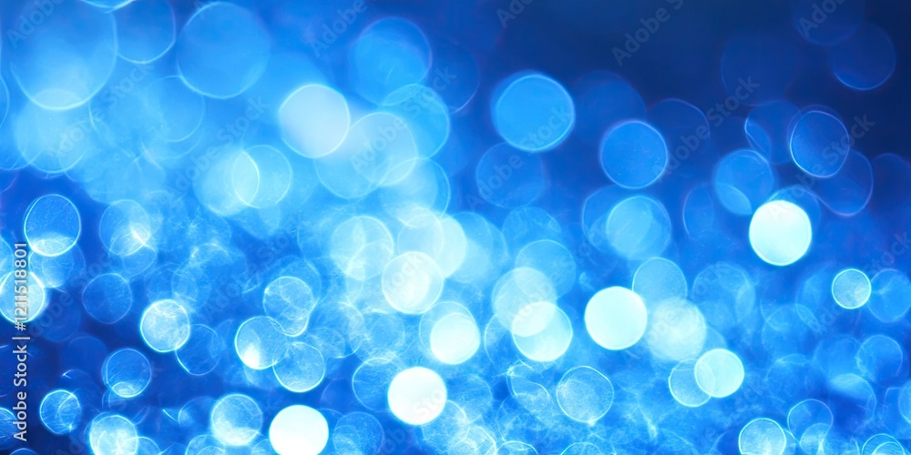 Aufkleber blue abstract blurred bokeh circles in varying shades of blue with soft focus on background creating