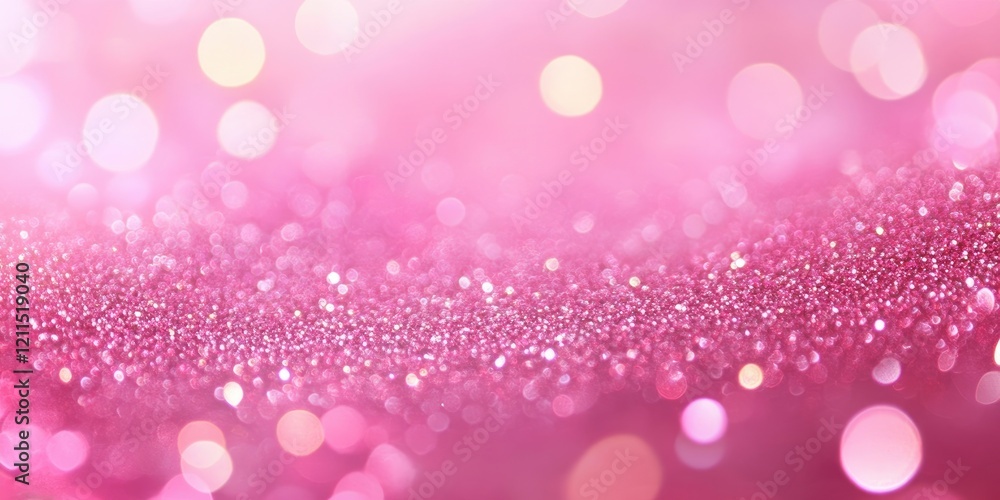 Aufkleber pink glitter texture background with defocused bokeh effect featuring varying shades of pink with sp