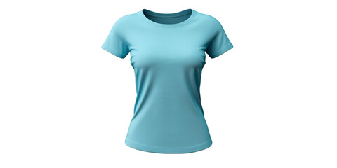 Blue T-Shirt Isolated on Transparent White Background

