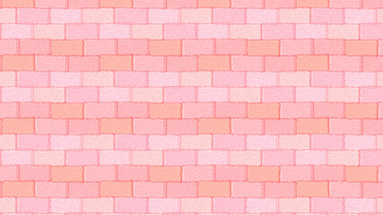 Obraz premium レンガ ピンク
