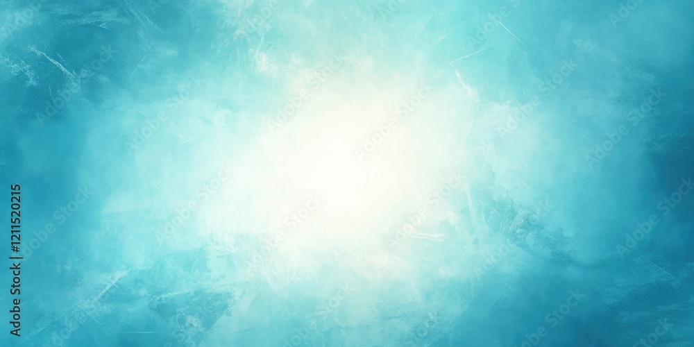 Poster soft pastel blue background with a bright white center, featuring a smooth gradient and textured ove