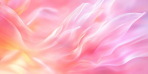 Obraz premium Soft pink and peach abstract background with light shadows and delicate blurred waves creating a dreamy and fantasy-like atmosphere.
