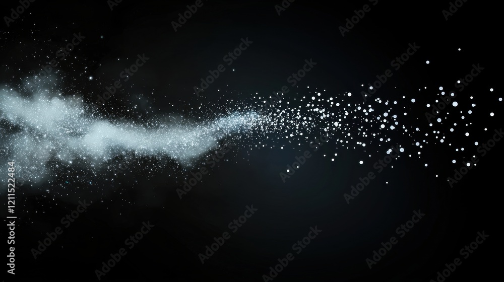 Poster dust particle white dust particles floating in the air against a dark background, creating a sense o