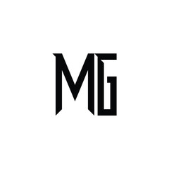 MG monogram logo design letter text name symbol monochrome logotype alphabet character simple logo