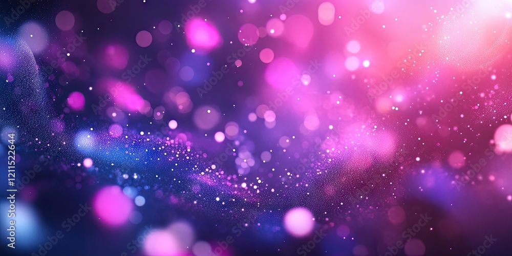 Aufkleber colorful bokeh background with vibrant pink purple and blue light effects creating abstract texture 