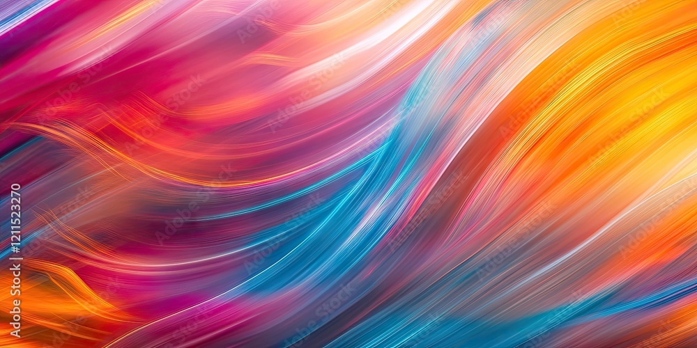 Poster vibrant abstract background featuring swirling hues of orange pink and blue with smooth gradients an