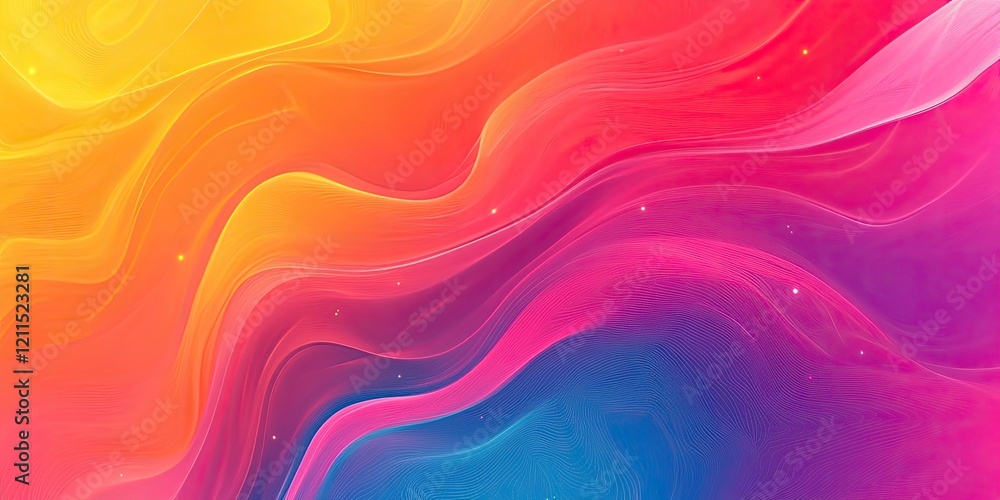 Poster colorful gradient background showcasing a swirling blend of vibrant orange pink and blue tones creat