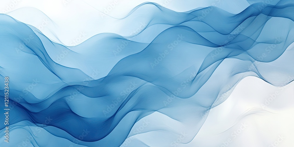 Poster calming abstract background with soft blue hues flowing smoothly from dark to light shades creating 