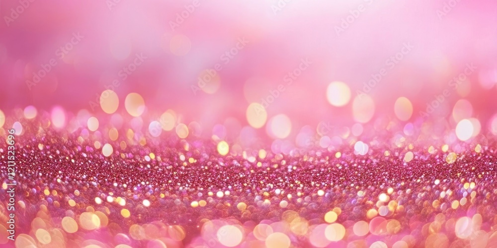 Aufkleber abstract glittering lights in pink hues with sparkling elements in the foreground creating a festive