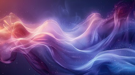Obraz premium Ethereal waves of color blend in a dreamy, abstract composition.