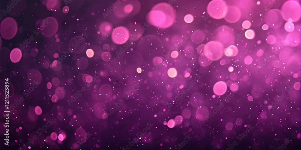 Poster dark magenta bokeh background with soft circular lights in varying shades of pink scattered across t