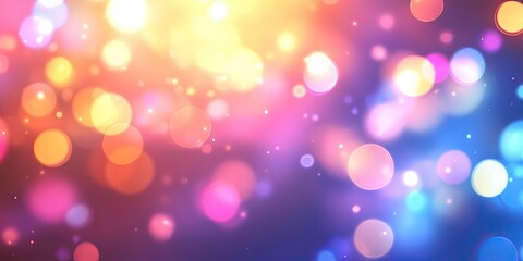 Fototapeta premium Colorful bokeh abstract background with soft pink purple blue and orange circles creating a dreamy defocused portrait lens effect ideal for design